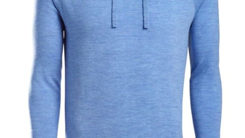 QUARTER G APPLIQUÉ HOODED PULLOVER